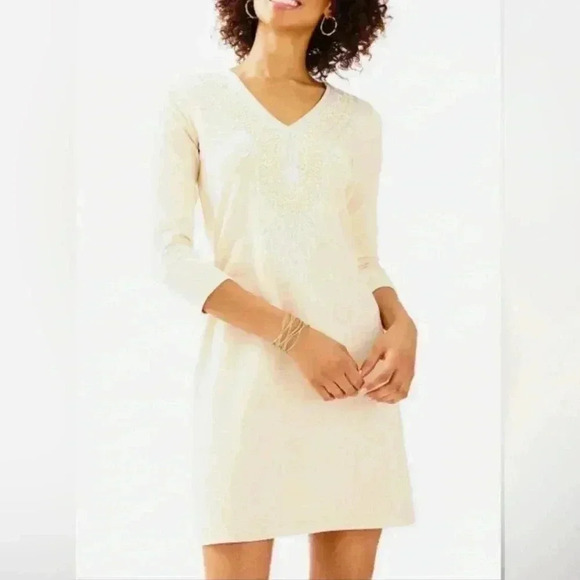 Lilly Pulitzer Clarkson Heathered Camel Dress - Picture 1 of 10